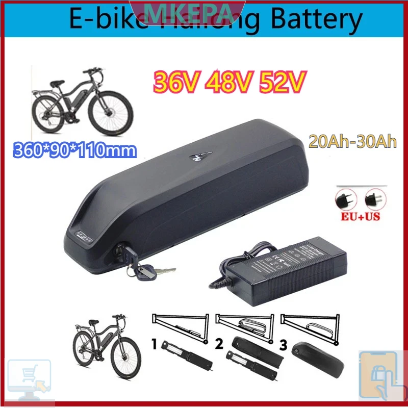 36-48-52V Batteria Hailong con - Ebike Battery 48V 20Ah Hailong recensione e prezzo